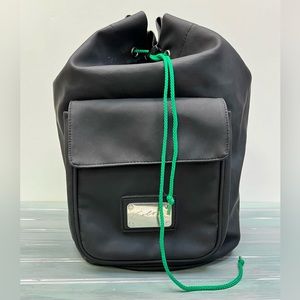 Vintage 80’s Benetton Colors Navy Blue Drawstring Backpack Unisex